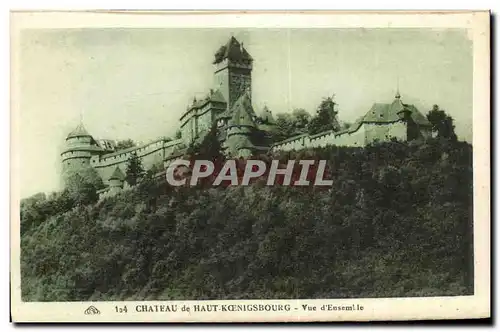 Ansichtskarte AK Chateau du Haut Koenisgbourg Vue d&#39ensemble