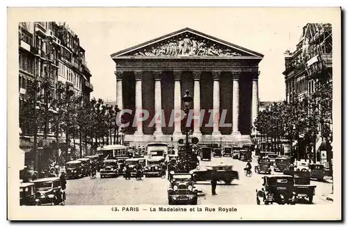 Paris Cartes postales La Madeleine et la rue Royale