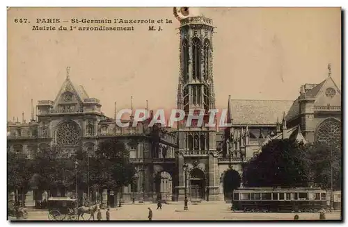 Paris Cartes postales St Germain l&#39auxerrois et la mairie du 1er arrondissement