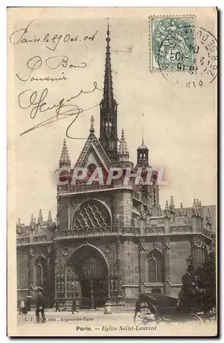 Paris Cartes postales Eglise Saint Laurent