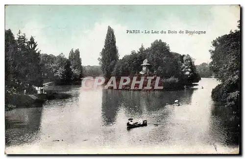 Paris Cartes postales le lac du bois de Boulogne