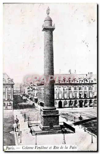 Paris Ansichtskarte AK Colonne Vendome et rue de la Paix