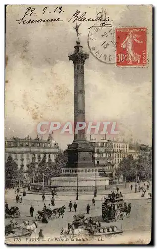 Paris Cartes postales La place de la Bastille