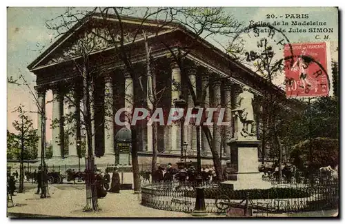 Paris Ansichtskarte AK Eglise de la Madeleine et statue de Jules simon