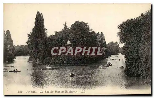 Paris Cartes postales Le Lac du Bois de Boulogne