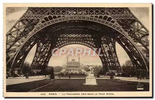 Paris Ansichtskarte AK Le Trocadero pris sous la Tour Eiffel