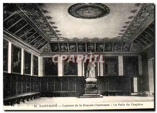 Dauphine Ansichtskarte AK Couvent de la grande chartreuse La salle du chapitre