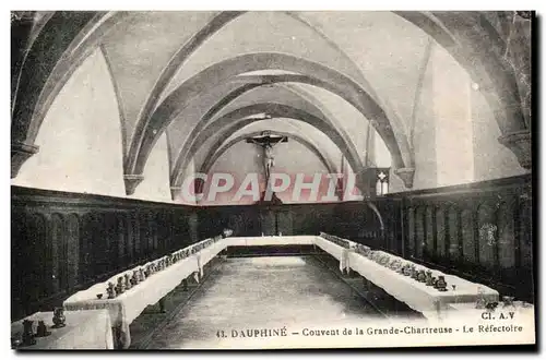 Dauphine Cartes postales Le couvent de la grande chartreuse Le refectoire