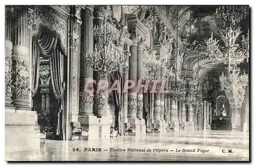 Paris Cartes postales Theatre national de l&#39opera le grand foyer