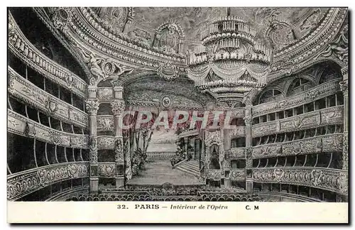 Paris Cartes postales L&#39opera Garnier Interieur