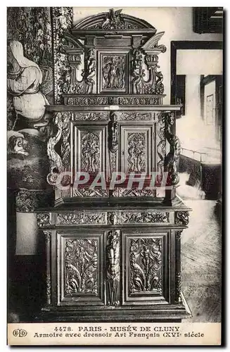 Paris Cartes postales Musee de Cluny Armoire avec dressoir Art Francais 16eme