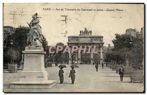 Paris Ansichtskarte AK Arc de triomphe du Carrousel et statue Quand Meme