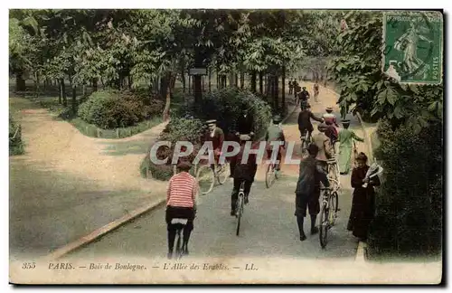 Paris Ansichtskarte AK le bois de Boulogne L&#39allee des erables (velo)