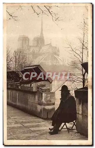 Paris Ansichtskarte AK L&#39ancetre des bouquinistes Notre Dame (metier)