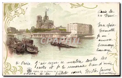 Paris Ansichtskarte AK Notre Dame La pointe de la Cite