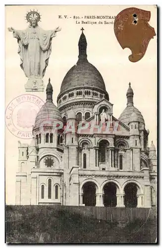 Paris Cartes postales Montmartre Sacre coeur la basilique