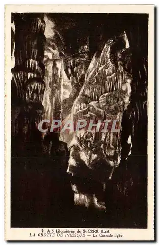 Cartes postales a 5 km de Saint Cere La grotte des presque La cascade figee