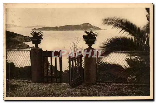 Cartes postales Les iles d&#39Hyeres Porquerolles Vue vers la presqu&#39ile de Gien