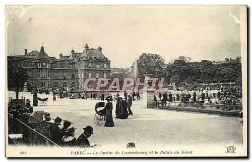 Paris Ansichtskarte AK Jardin du Luxembourg et le palais du Senat