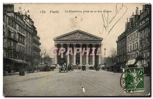 Paris Ansichtskarte AK La madeleine prise de la Rue royale