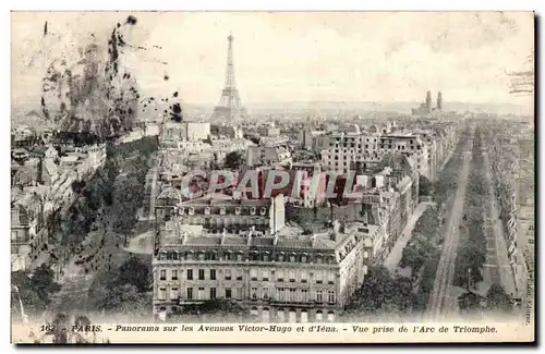 Paris Ansichtskarte AK Panorama sur les avenues Victor Hugo et d&#39Iena Vue prise de l&#39arc de triomphe