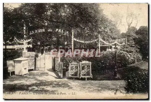 Paris Cartes postales L&#39netree du jardin de Paris