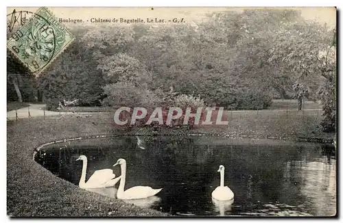 Paris Cartes postales Chateau de Bagatelle le lec (cygne swan)