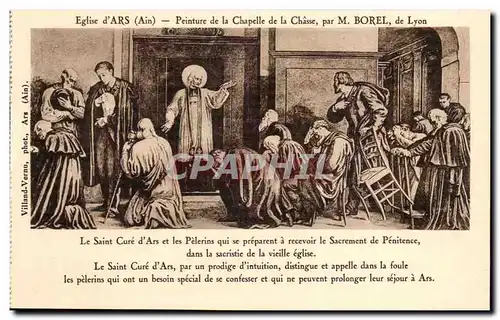 Cartes postales Ars Eglise Peinture de la chapelle de la chasse par M Borel