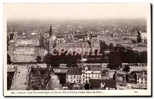 Paris Cartes postales Vue panoramqieu prise de Notre DAme (cote Hotel de ville)