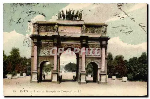 Paris Cartes postales Arc de Triomphe du CArrousel