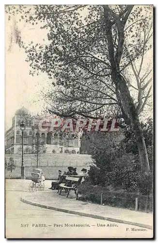 Paris Ansichtskarte AK Parc Montsouris Une allee