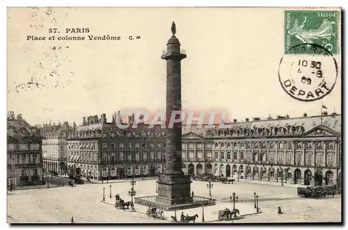 Paris Cartes postales Place et colonne Vendome