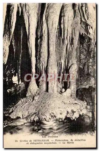 Ansichtskarte AK Grottes de Betharram Phenomene de stalactites et stalagmites suspendues Le miroir