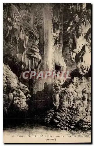 Cartes postales Puits de Padirac Le pas de crocodile