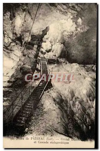 Cartes postales Puits de Padirac Grand dome et cascade stalagmitique