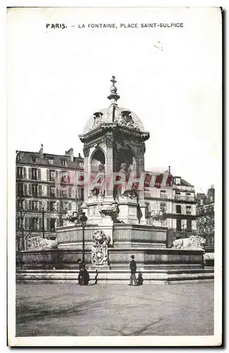 Paris Ansichtskarte AK La fontaine place St Sulpice