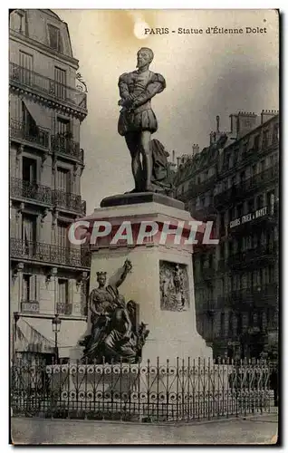 Paris Cartes postales Statue d&#39Etienne Dolet