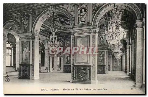 Paris Cartes postales L&#39hotel de ville Salon des Arcades