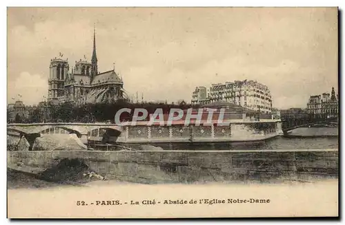 Paris Ansichtskarte AK La cite Abside de l&#39eglise Notre Dame