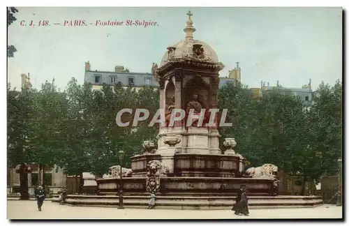 Paris Ansichtskarte AK Fontaine St Sulpice