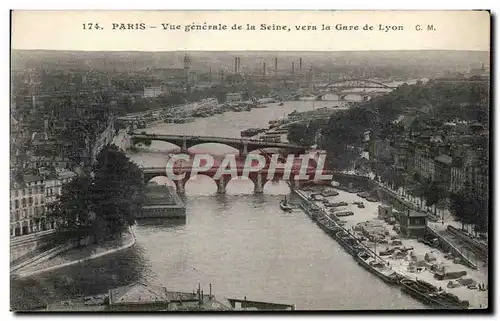 Paris Ansichtskarte AK Vue generale de la Seine vers la gare de lyon