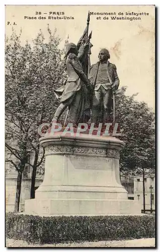 Paris Cartes postales Monument de Lafayette et de Washington Place des Etats Unis