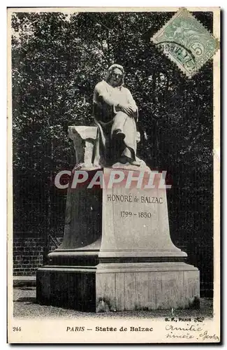 Paris Ansichtskarte AK Statue de Balzac