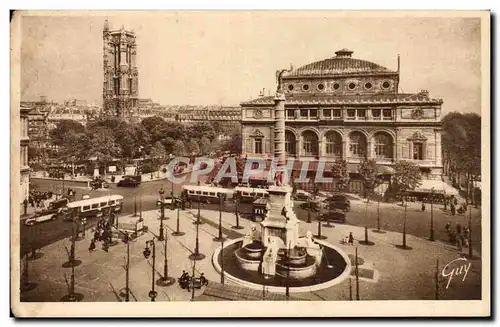 Paris Ansichtskarte AK La place du Chatelet et la tour Saint Jacques