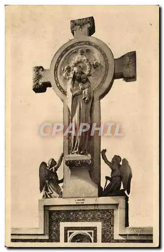 Paris Cartes postales Basilique du Sacre Coeur de Montmartre Statue de la Vierge du bacn d&#39oeuvre