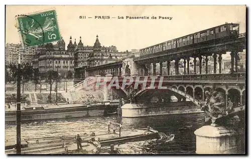 Paris Ansichtskarte AK La passerelle de Passy (metro)