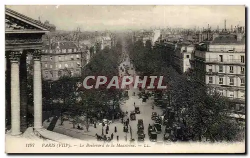 Paris Cartes postales Le boulevard de la madeleine