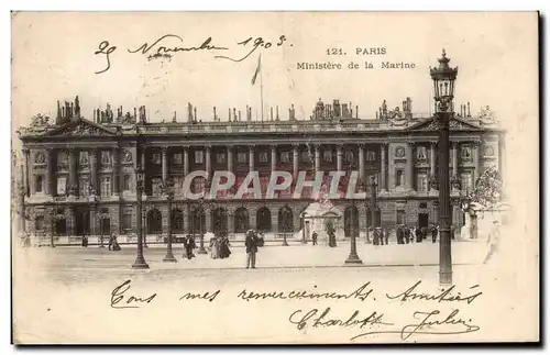 Paris Cartes postales Ministere de la Marine