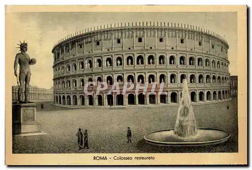 Italie Italia Roma Ansichtskarte AK Colosseo restaurato