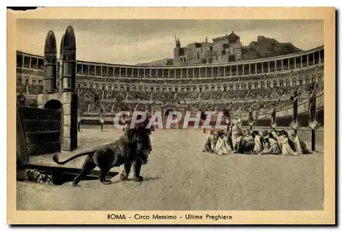 Italie Italia Roma Ansichtskarte AK Circo Massimo Ultima Preghiera (lion)